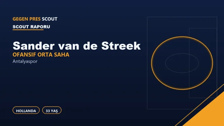 Sander van de Streek nasıl oynuyor? Antalyaspor ofansif orta sahainin scout raporu