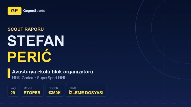 Stefan Perić Scout Raporu: Avusturya Ekolünden Gelen Stoper Gorica’ya Ne Katıyor?