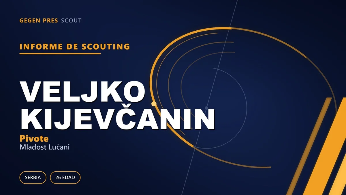 Informe de scouting de Veljko Kijevčanin: el centrocampista flexible que vuelve maduro al club de su infancia