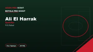 Ali El Harrak FUS Rabat Scout Raporu