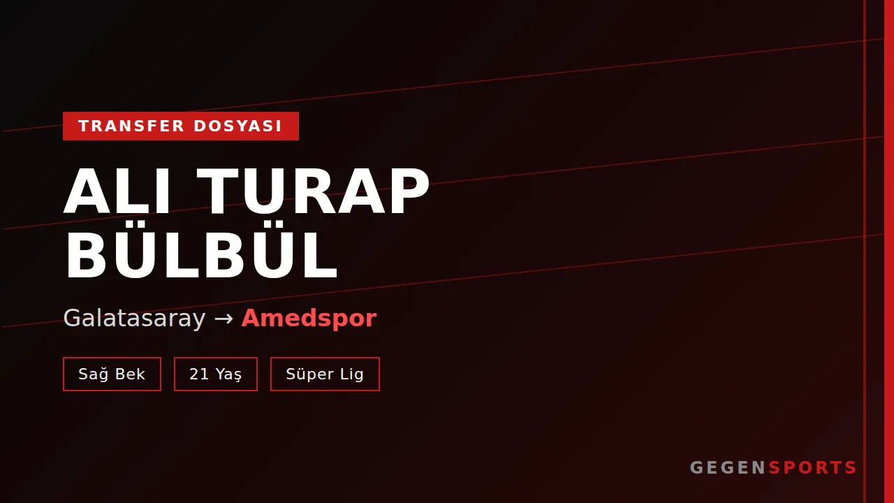 Ali Turap Bülbül Kimdir? Galatasaray’dan Amedspor’a Transfer Olan Sağ Bek — Scout Raporu