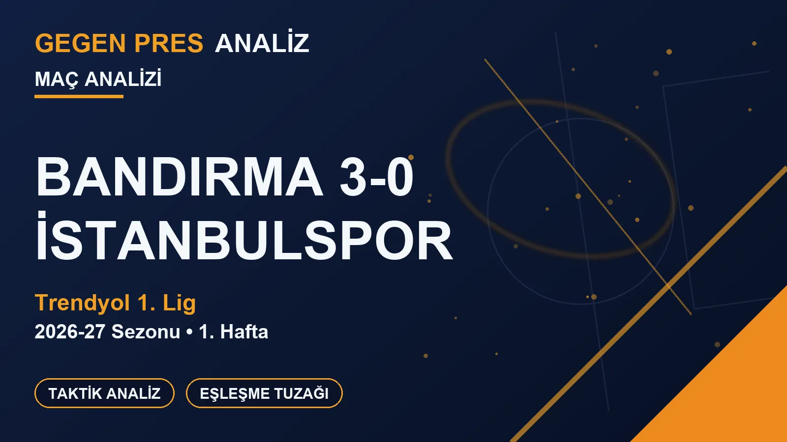 Bandırmaspor 3-0 İstanbulspor Analizi: İki Savunma Felsefesinin Ders Kitabı Maçı