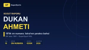 Dukan Ahmeti Scout Raporu: Istra’nın 18’lik On Numarası Hangi Tavana Oynuyor?