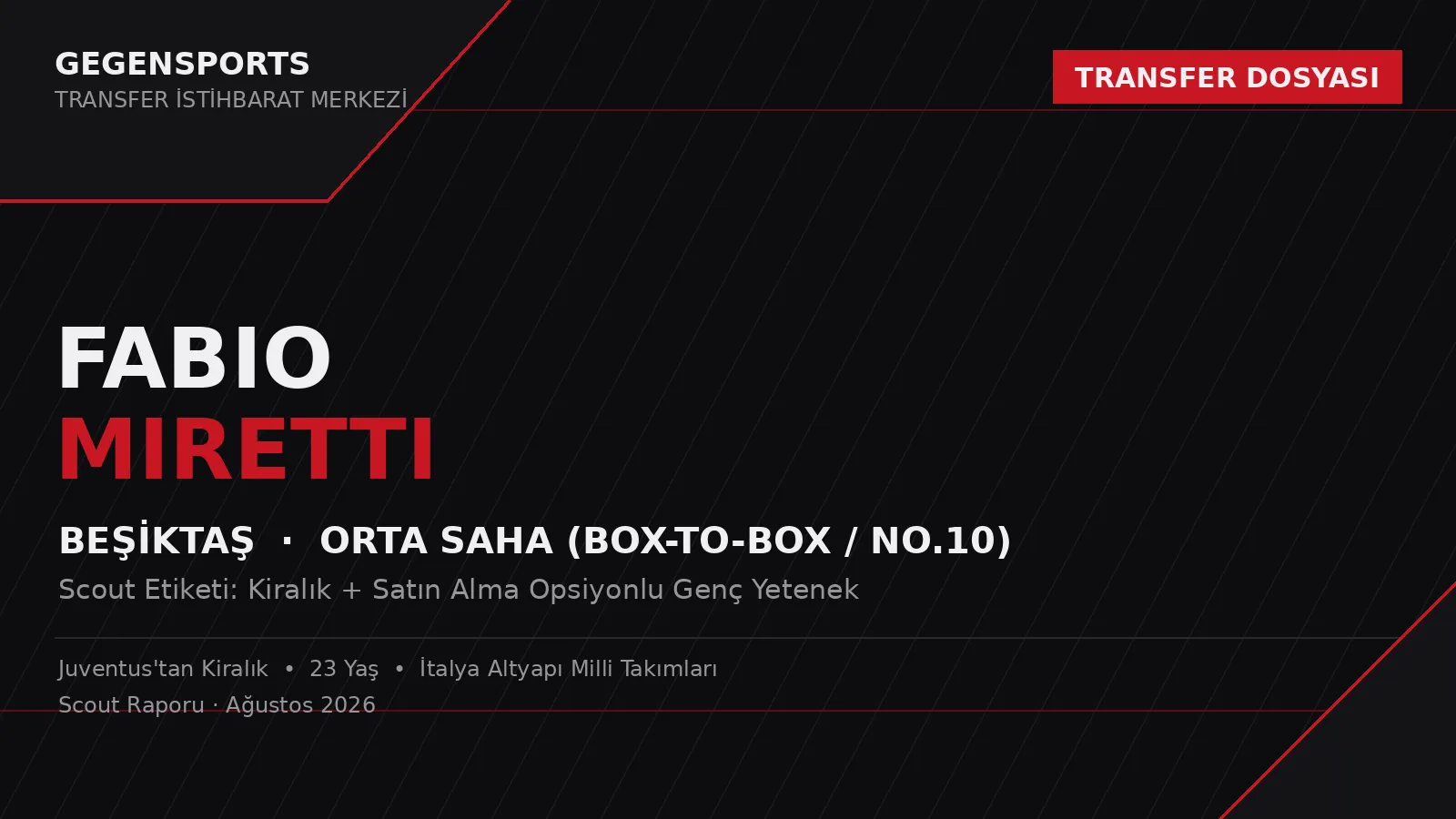 Fabio Miretti Transfer Analizi: Beşiktaş’ın Juventus’tan Getirdiği Orta Saha Kim?