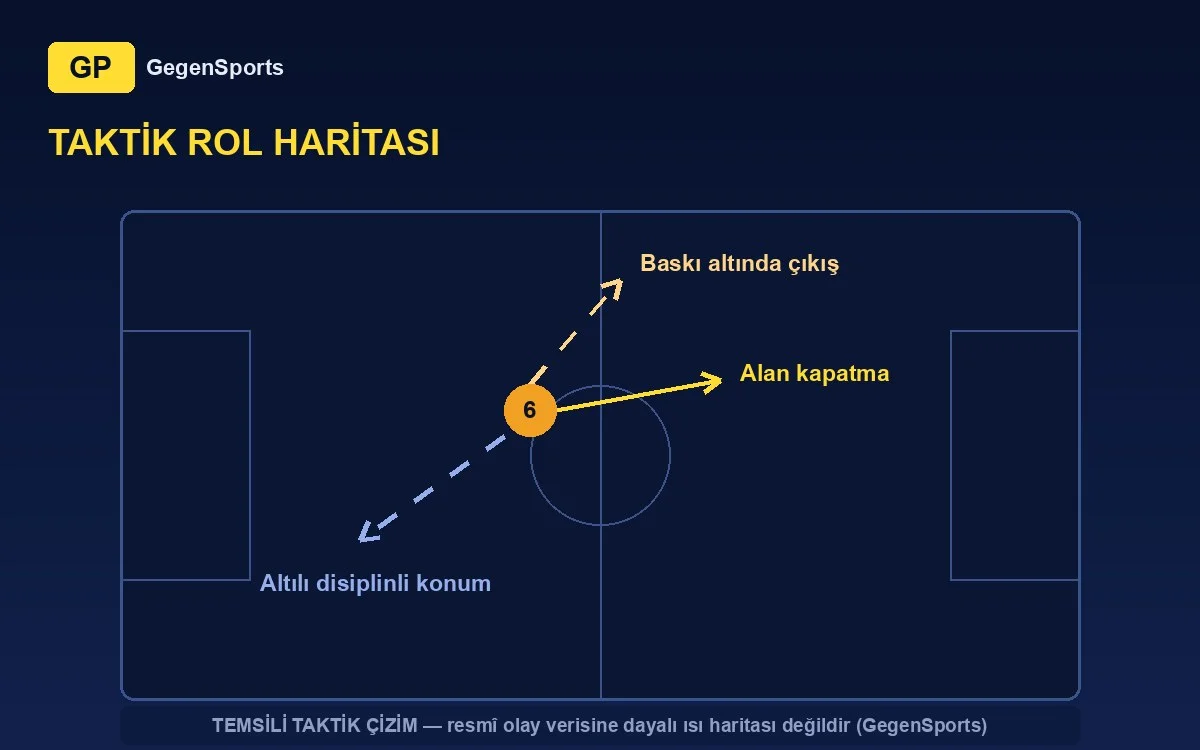 Feta Fetai taktik projeksiyon (temsilî çizim)