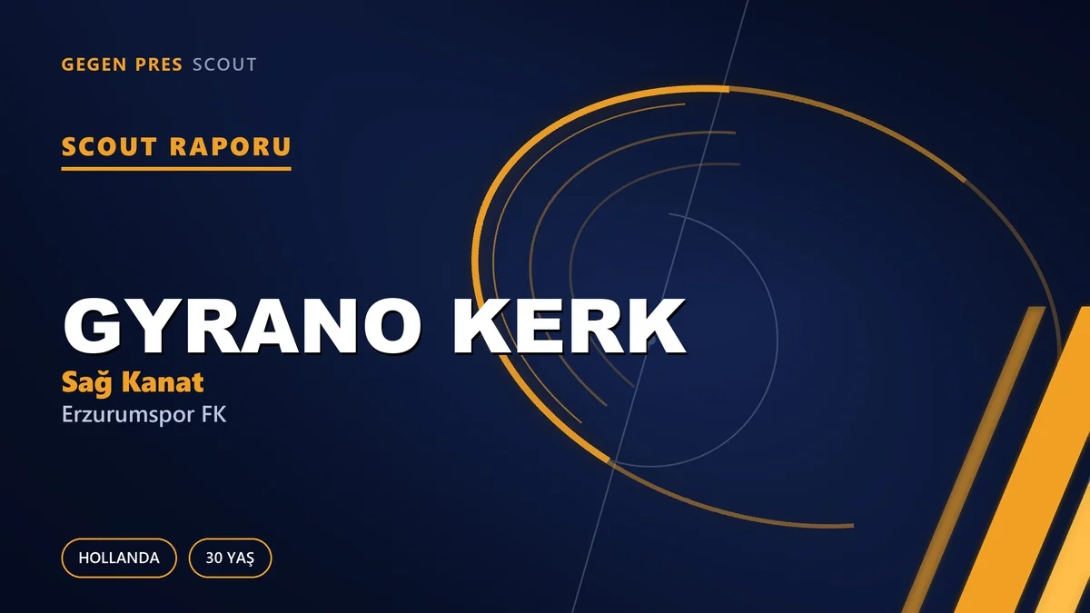 Gyrano Kerk Kimdir? Erzurumspor’un Yeni Hollandalı Kanadı — Scout Raporu