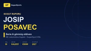 Josip Posavec Scout Raporu: Serie A Görmüş Bir Kaleci Genç Savunmaya Ne Katar?