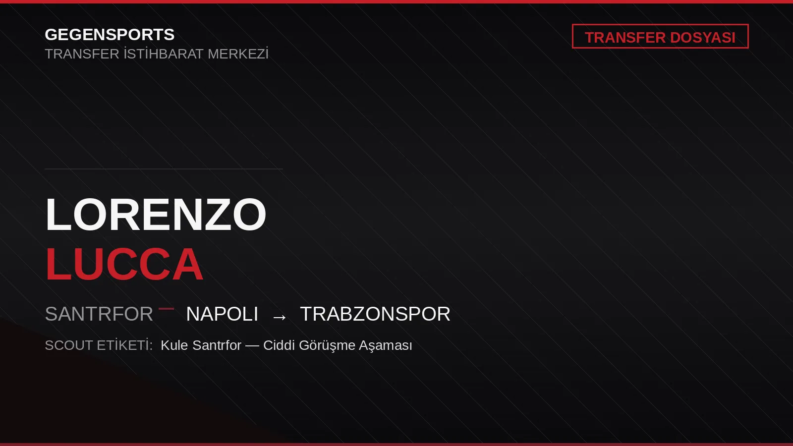 Lorenzo Lucca Trabzonspor’a Geliyor mu? Napoli’nin Devre Dışı Kaldığı Santrforun Scout Raporu