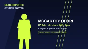 Mccarthy Ofori Kimdir? KF Bylis Oyuncu Dosyası