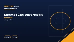 Mehmet Can Davarcıoğlu Vanspor FK Informe de Scouting