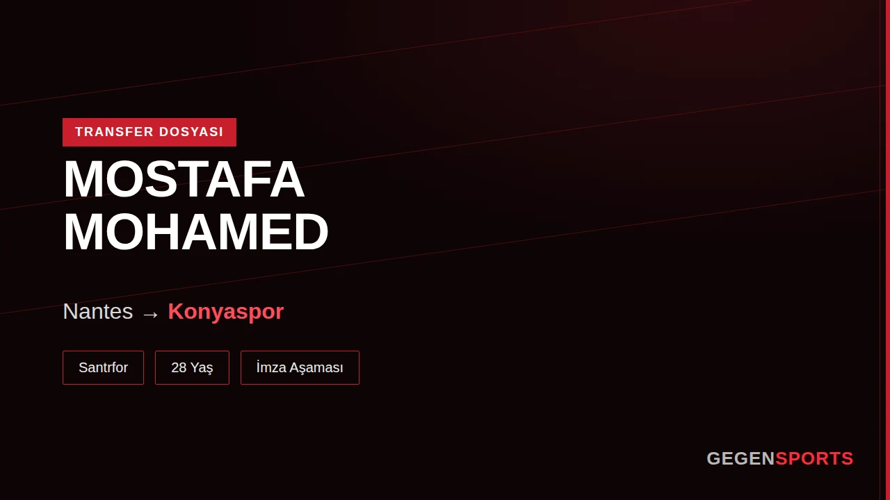 Mostafa Mohamed Konyaspor’da: Transfer Hikâyesi ve Scout Raporu