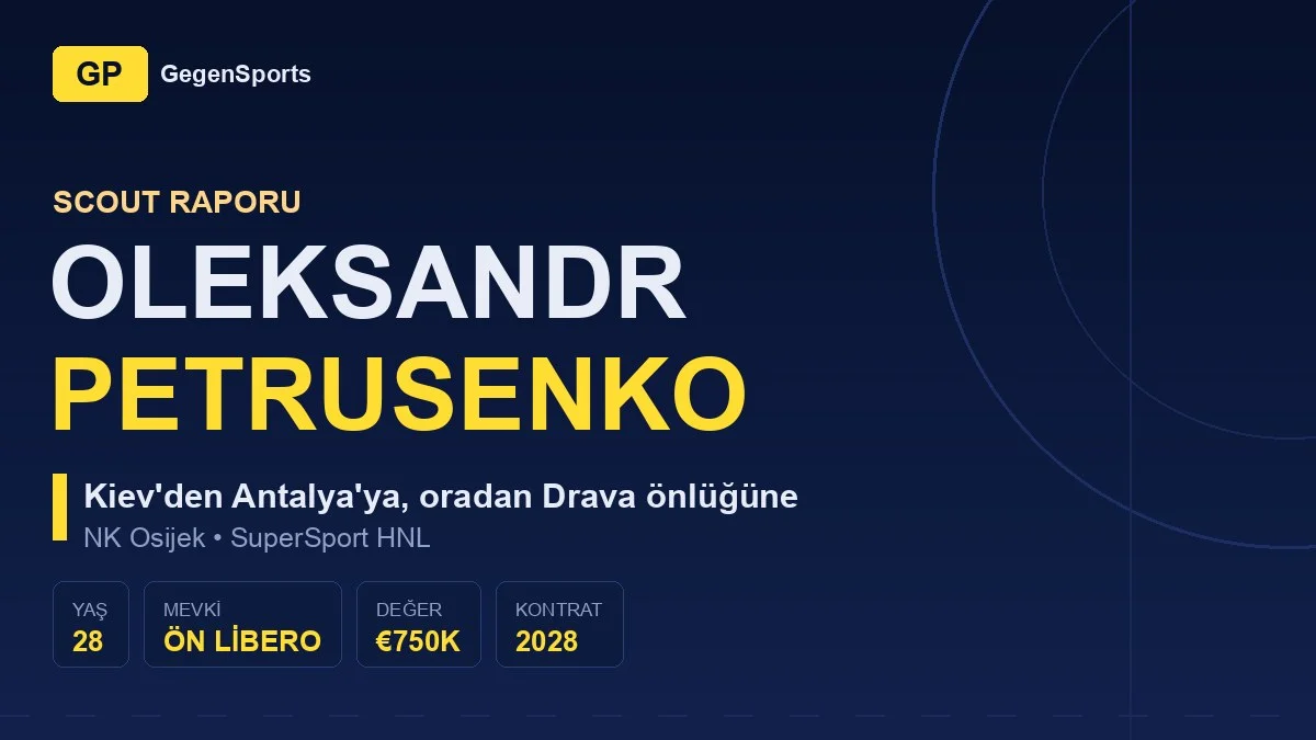 Oleksandr Petrusenko Scout Raporu: Antalyaspor Parantezi Kapanan Ukraynalı Osijek’in Dengesini Kurar mı?