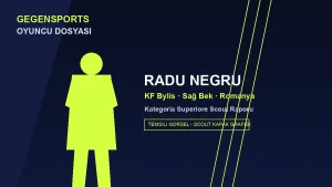 Radu Negru Kimdir? KF Bylis Oyuncu Dosyası