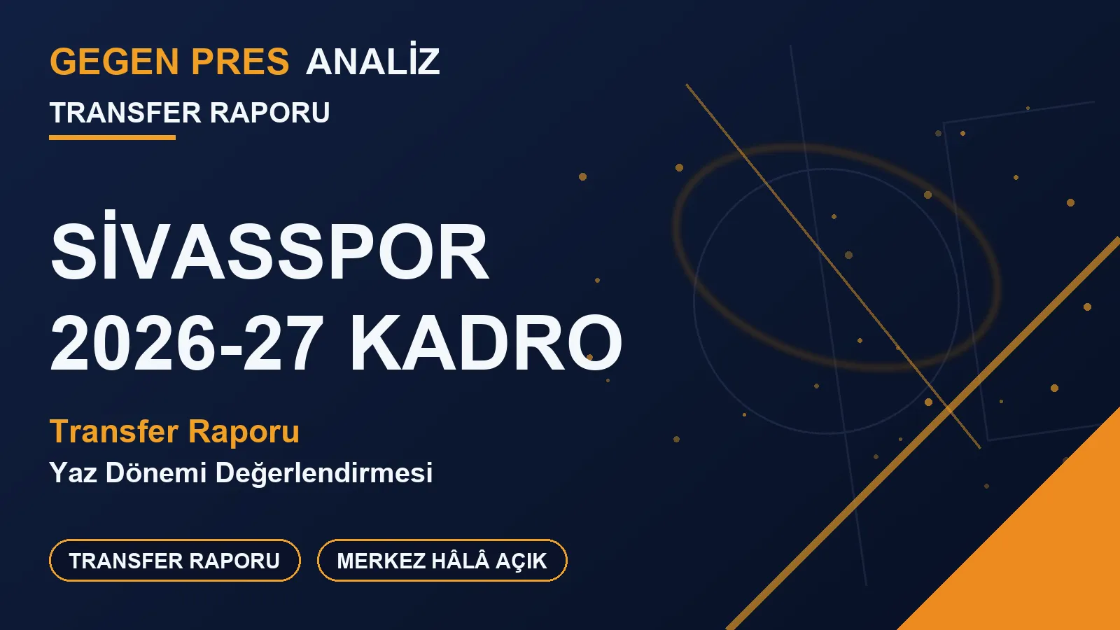 Sivasspor 2026-27 Transfer Raporu: Üç Bedelsiz Kanat, Hâlâ Boş Duran Merkez