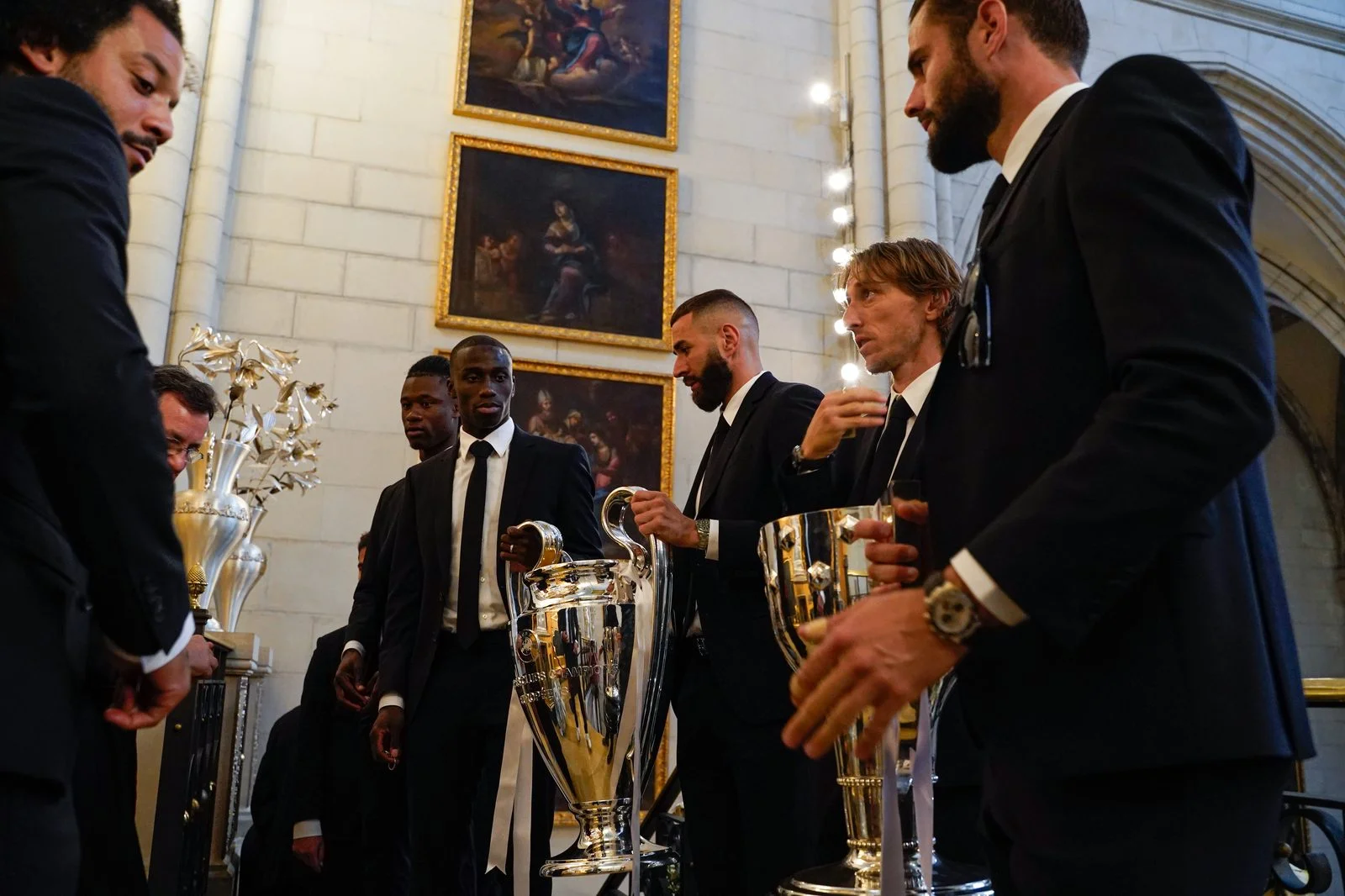 Eduardo Camavinga, Real Madrid'in 2022 lig ve şampiyonlar ligi kutlamasında