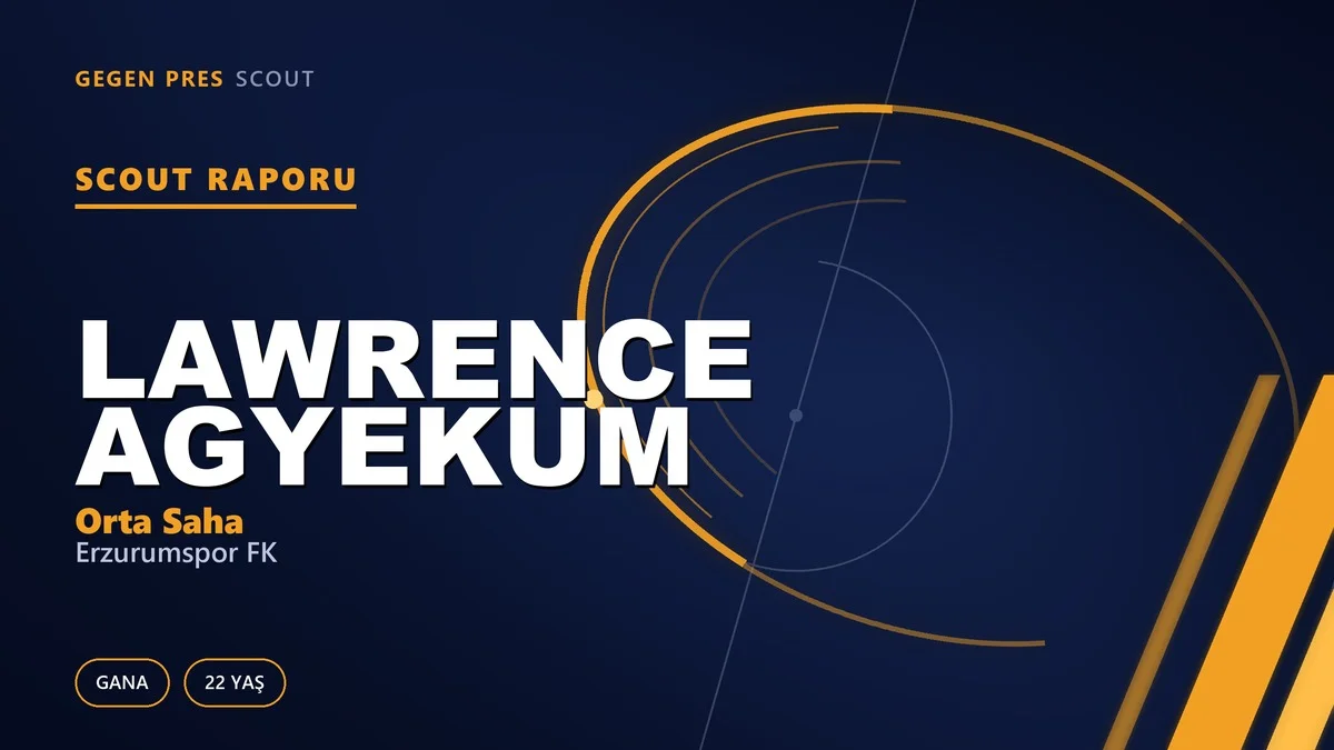 Lawrence Agyekum Kimdir? Erzurumspor FK’nın Yeni Ganalı Orta Sahası — Scout Raporu