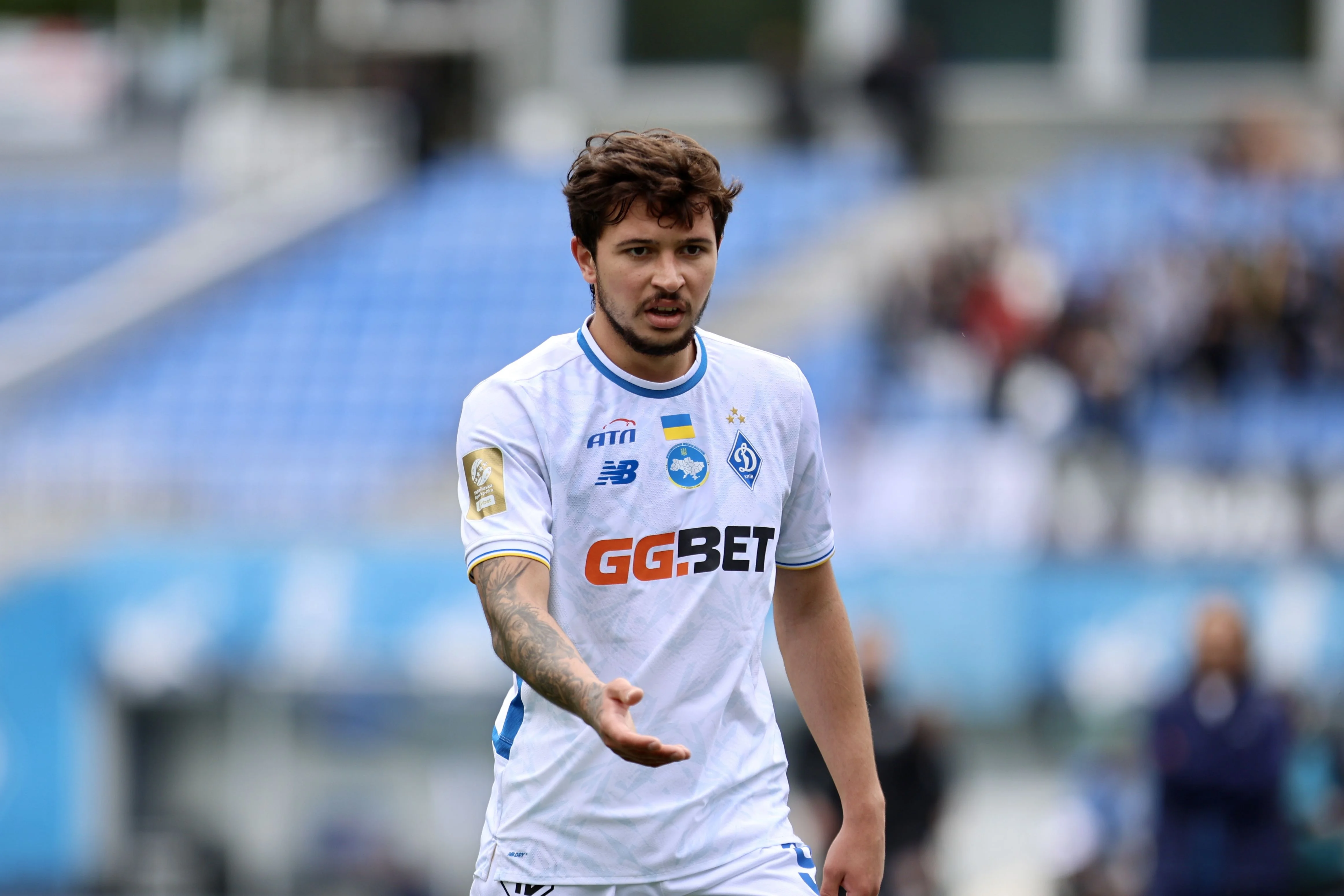 Nazar Voloshyn Dinamo Kiev formasıyla maç anında