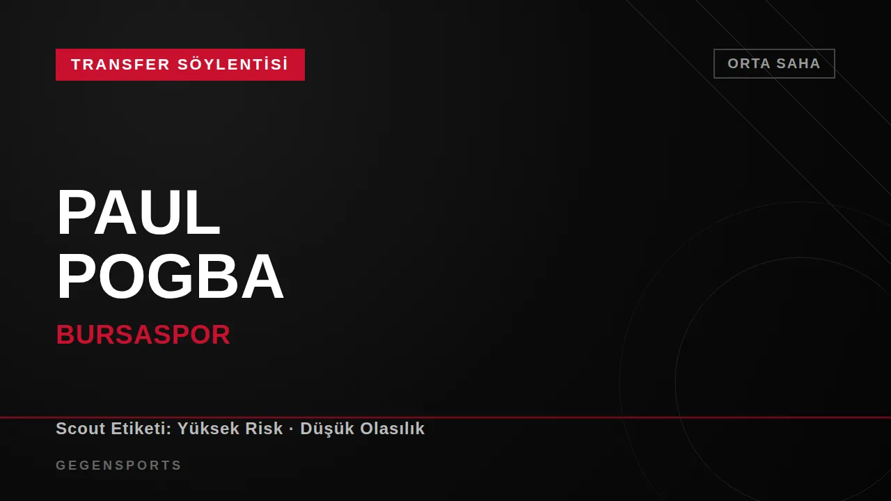 Paul Pogba – Bursaspor Transferi: Söylenti mi, Gerçek mi? Scout Ön Değerlendirmesi