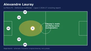 Alexandre Lauray Scout Report: Le Mans FC Defensive Midfielder