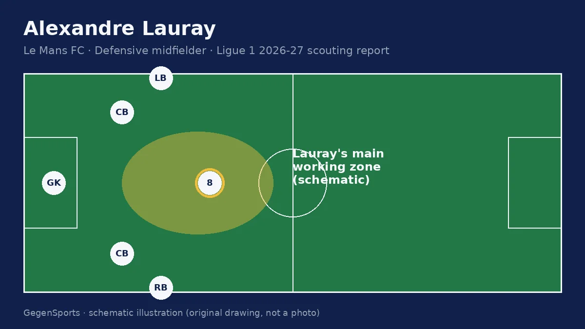 Alexandre Lauray Scout Report: Le Mans FC Defensive Midfielder
