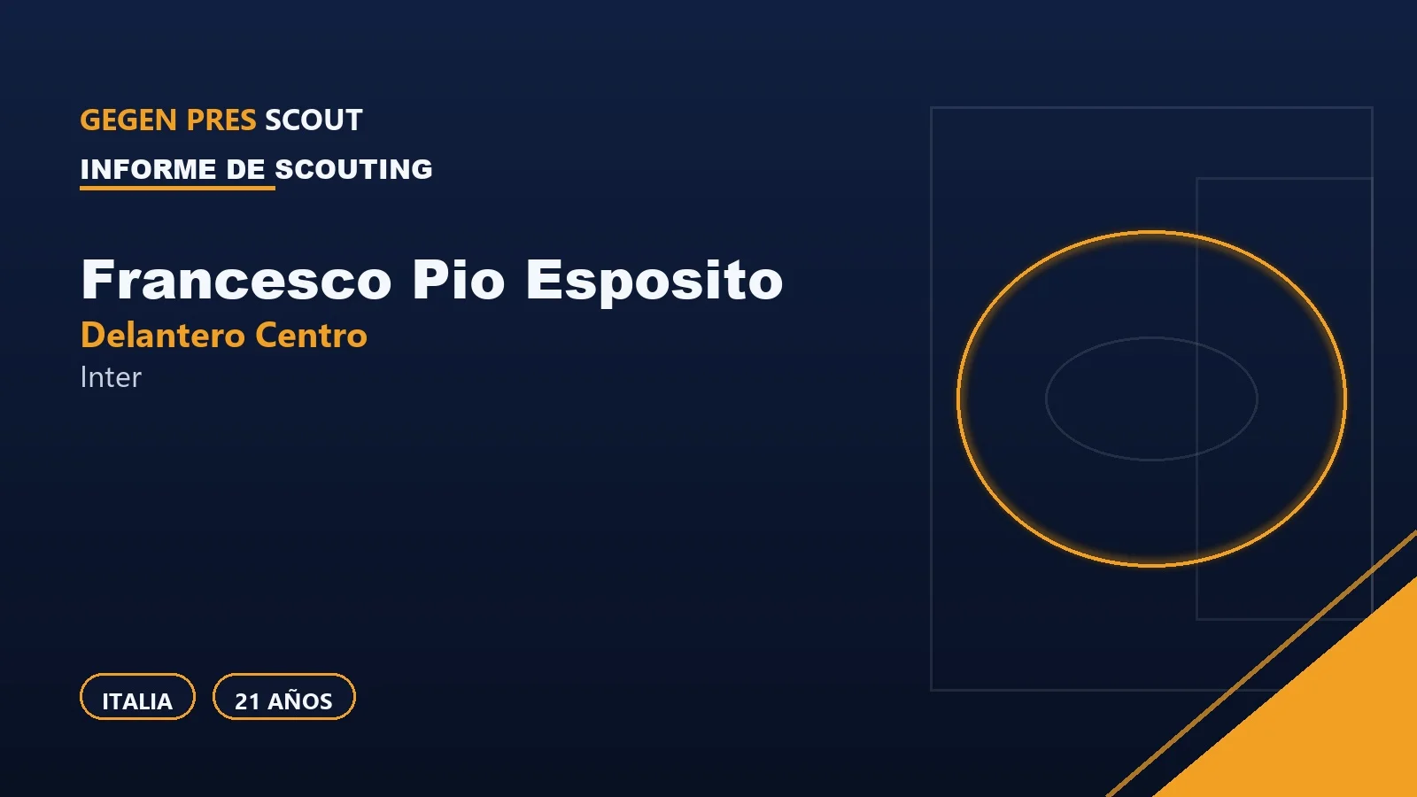 Informe Scout de Francesco Pio Esposito: el Delantero de Referencia de 21 Años del Inter
