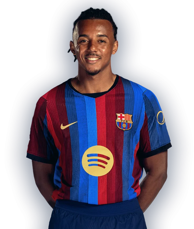Jules Koundé, FC Barcelona 23 numaralı forma ile resmî profil fotoğrafında