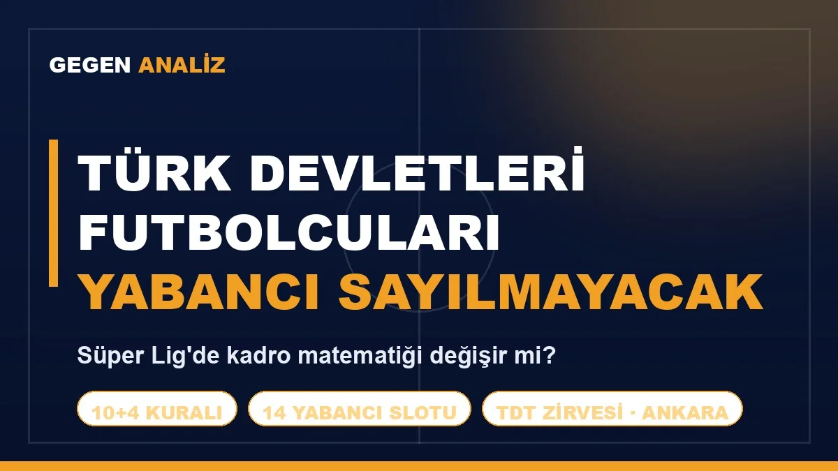 Türk Devletleri Futbolcuları Yabancı Sayılmayacak: Süper Lig’de Kadro Matematiği Değişir mi?
