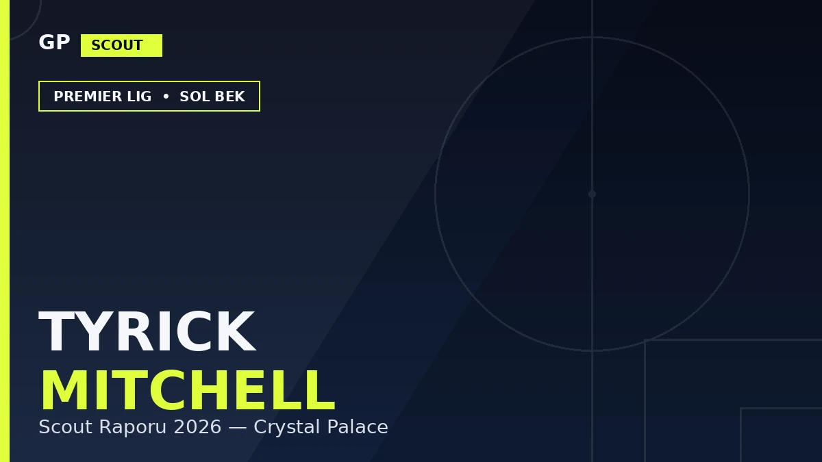 Tyrick Mitchell Scout Raporu 2026: Süper Lig’in İki Kez Kaçırdığı Crystal Palace Sol Beki